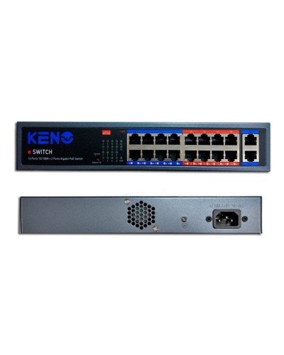 KN-SW1602POE+. Коммутатор с питанием по PoE. KENO в Королеве