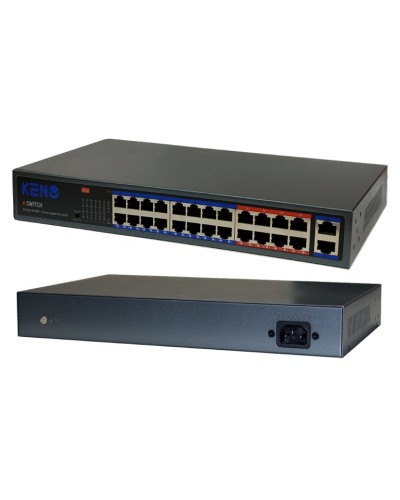 KN-SW2402POE+. Коммутатор с питанием по PoE. KENO в Королеве