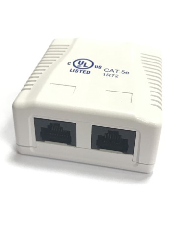 RJ-45-2 (8P8C) CAT5e, 2 выхода (LISTED) компьютерная розетка: Розетка компьютерная 2 выхода в Королеве