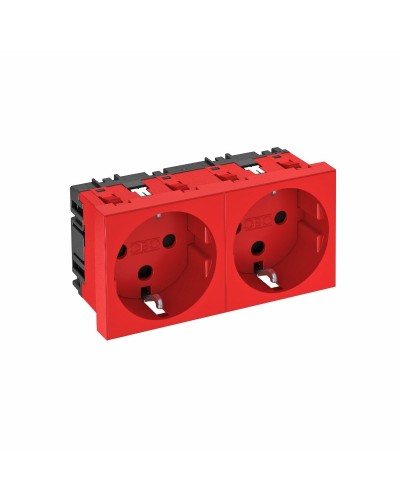 STD-D0 SRO2, (6120028). Розетка 0° двойная 2х2К+З, со шторками, 16А 250В красная. OBO Bettermann в Королеве