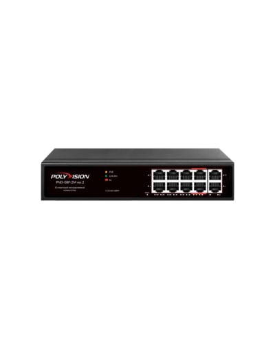 PND-08P-2M v.2. Коммутатор 10-портовый с функцией PoE. Polyvision в Королеве
