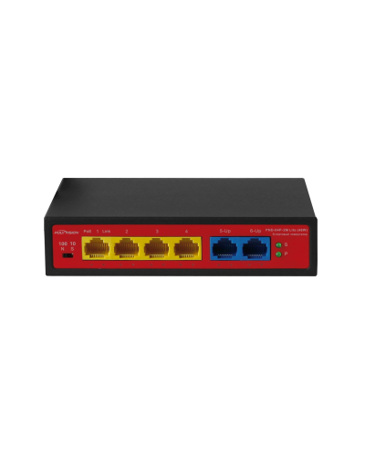 PND-04P-2M Lite (48W). Коммутатор неуправляемый 6-портовый с функцией PoE. Polyvision в Королеве
