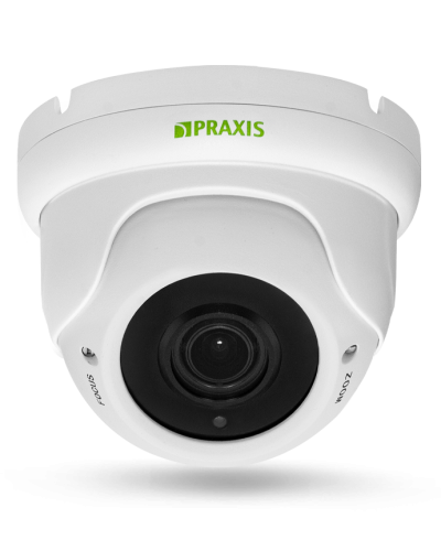 PP-7141IP 2.8-12 AUDIO. Видеокамера IP купольная. Praxis в Королеве