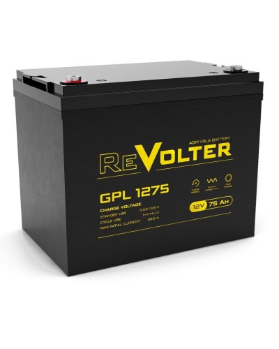 Revolter GPL 1275. Аккумулятор автомобильный герметичный свинцово-кислотный. Revolter в Королеве