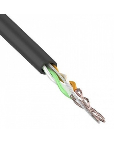 U/UTP, CAT 5e, PE, 2PR, 24AWG, OUTDOOR, SOLID, черный, 305м, REXANT (01-0025). Кабель «витая пара» (LAN) для структурированных систем связи. Rexant в Королеве