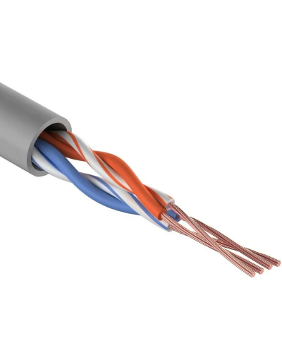 U/UTP, CAT 5e, PVC, 2PR, 24AWG, INDOOR, STRANDED, серый, 305м REXANT (01-0026). Кабель «витая пара» (LAN) для структурированных систем связи. Rexant в Королеве
