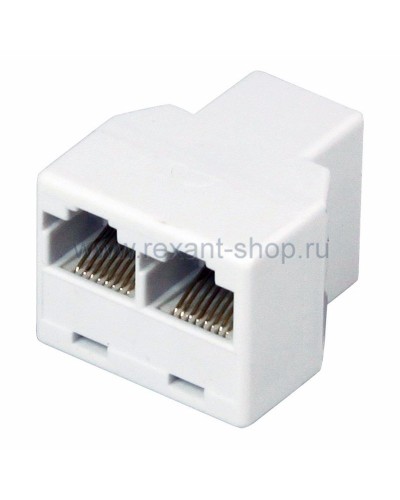 Двойник компьютерный UTP RJ-45(8P8C) (гнездо - 2 гнезда) REXANT (03-0103): Кабельный соединитель в Королеве