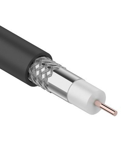 RG-6U, 75 Ом, CCS/Al/Al, 64%, 100 м OUTDOOR. REXANT (01-2202). Кабель коаксиальный радиочастотный. Rexant в Королеве