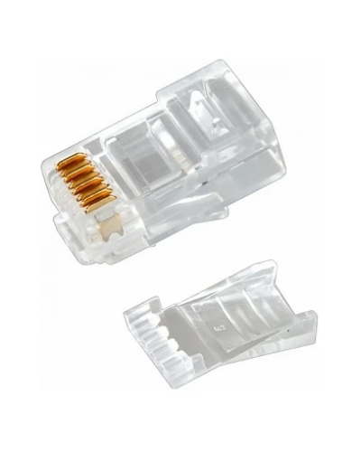 Разъем RJ-45(8P8C) под витую пару, UTP, CAT 6, с вставкой REXANT (05-1031). Разъем RJ-45. Rexant в Королеве
