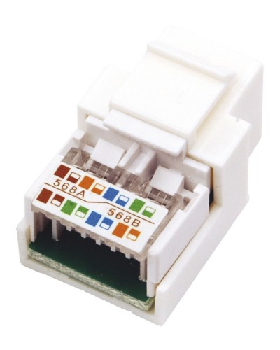 Модуль Keystone Jack RJ-45(8P8C), UTP, CAT 5e, тип 180 градусов, белый REXANT (03-1011). Модуль Keystone Jack. Rexant в Королеве