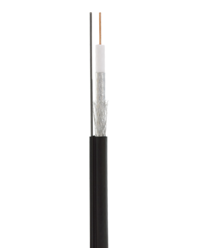 RG-11U, 75 Ом, CCS/Al/Al 83% + ТРОС*1 (бухта 305 м), черный OUTDOOR (01-3021). Кабель коаксиальный радиочастотный. Rexant в Королеве