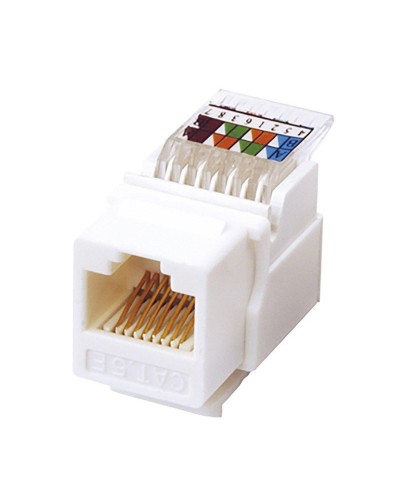 Модуль Keystone Jack RJ-45(8P8C), UTP, CAT 5e, тип 180 градусов, самозажимной, белый REXANT (03-1012): Модуль Keystone Jack в Королеве