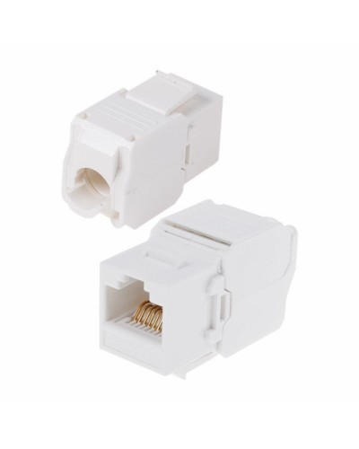 Модуль Keystone Jack RJ-45(8P8C) UTP, CAT 6, тип 180 градусов, самозажимной, белый REXANT (05-1052): Модуль Keystone Jack в Королеве