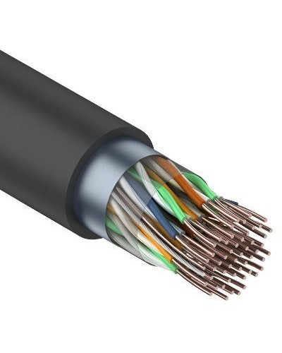 F/UTP, CAT 5, PE, 25PR, 24AWG, OUTDOOR, SOLID, черный, 305м, REXANT (01-1203). Кабель «витая пара» (LAN) для структурированных систем связи. Rexant в Королеве