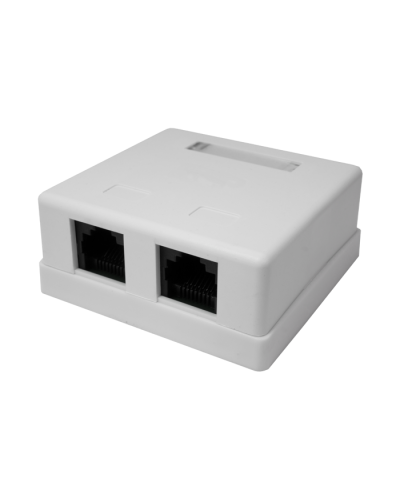 Розетка настенная RJ-45, 8P8C, Cat.5e, 2 порта UTP (10-0309): Компьютерная розетка в Королеве