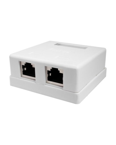 Розетка настенная RJ-45, 8P8C, Cat.5e, 2 порта, FTP (10-0308). Компьютерная розетка. SUPRLAN в Королеве
