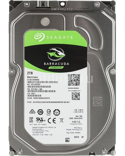 HDD 2000 GB (2 TB) SATA-III Barracuda (ST2000DM008). Жесткий диск (HDD) для видеонаблюдения. Seagate в Королеве