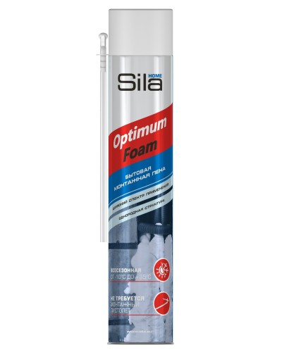 Пена монтажная SILA HOME OPTIMUM FOAM, всесезонная, 750 мл. Пена монтажная. Sila в Королеве