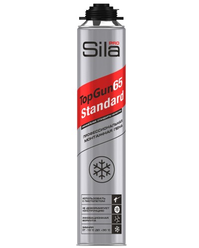 Пена монтажная Sila Pro TopGun 65 STANDARD winter, 850 мл. Пена монтажная профессиональная. Sila в Королеве
