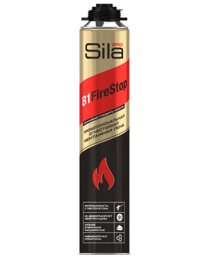 Пена огнестойкая Sila Pro B1 Firestop, 750 мл: Пена монтажная профессиональная в Королеве