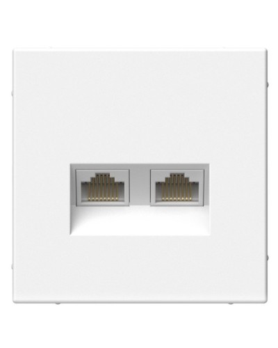 ArtGallery розетка двойная RJ45, кат. 6Е, скрытой установки, механизм, белый (GAL000188). Розетка компьютерная. Systeme Electric в Королеве