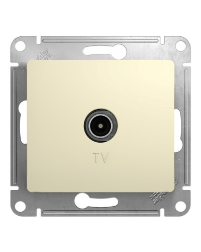 Glossa розетка TV антенна коннектор, 1-местная, скрытой установки, механизм, бежевый (GSL000293). Розетка TV антенна. Systeme Electric в Королеве