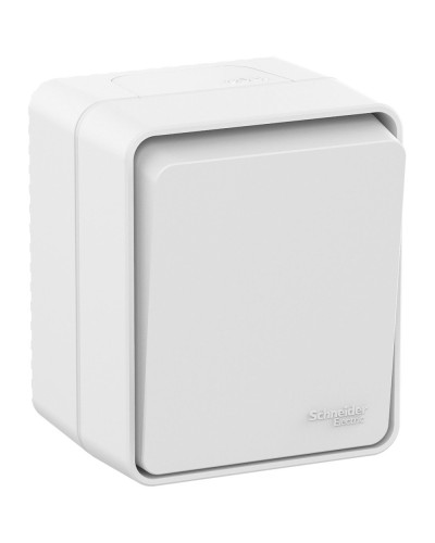 AtlasDesign PROFI54 выключатель 1-клавишный, открытой установки, белый (ATN540111). Выключатель. Systeme Electric в Королеве