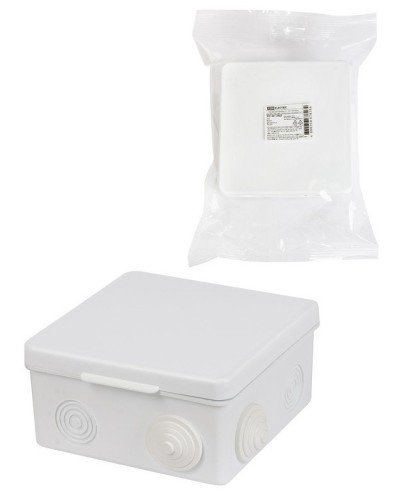 Коробка ОП 100х100х55мм, крышка, IP54, 8вх. (SQ1401-0513). Распаячная коробка. TDM ЕLECTRIC в Королеве