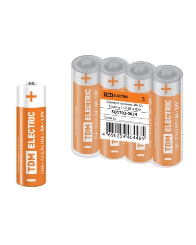 LR6 AA Alkaline 1,5V SR-4 TDM (SQ1702-0034). Элемент питания. TDM ЕLECTRIC в Королеве