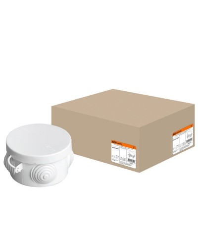 Коробка ОП D65х40мм, крышка, IP54, 4вх. (SQ1401-0501). Распаячная коробка. TDM ЕLECTRIC в Королеве