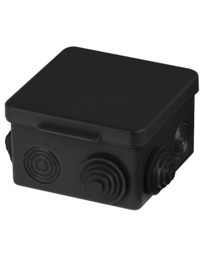 Распаячная коробка ОП 80х80х50мм, крышка, IP54, 7вх., черная TDM (SQ1401-0912). Распаячная коробка ОП. TDM ЕLECTRIC в Королеве