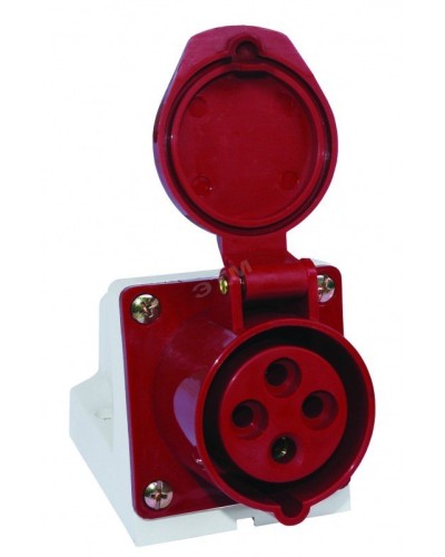 Розетка 124 стационарная 3Р+РЕ 32А 380В IP44 (SQ0602-0005). Розетка. TDM ЕLECTRIC в Королеве