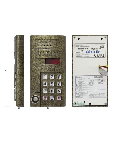 БВД-SM101T. Вызывная панель аудиодомофона. VIZIT в Королеве