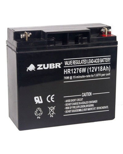ZUBR HR 1276W (12V, 18Ah). Аккумулятор герметичный свинцово-кислотный. ZUBR в Королеве