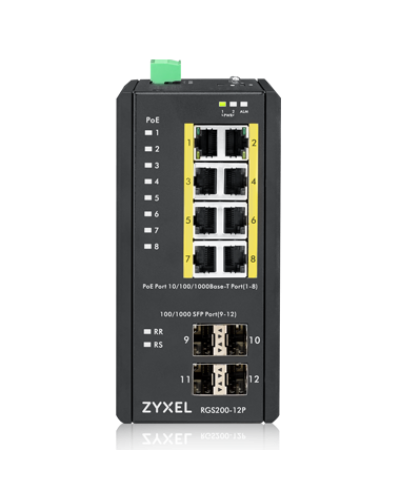 RGS200-12P-ZZ0101F. Промышленный L2 PoE+ коммутатор. ZYXEL в Королеве