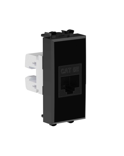 Розетка RJ-45, кат.5E, Avanti, 1 модуль, черный квадрат (4402661): Розетка компьютерная модульная в Королеве
