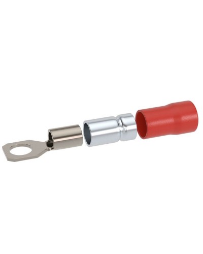 Наконечник НКИ 0,25-1,5 М5 (D5,3мм) с отверстием под винт (100 шт) (2A5P-DS-PVC). Наконечник с отверстием под винт и изолированным фланцем ПВХ, двойная гильза. ДКС в Королеве