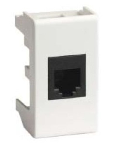 Розетка RJ-45 Viva 1 модуль белая (45048): Розетка компьютерная экранированная с одним разъёмом в Королеве