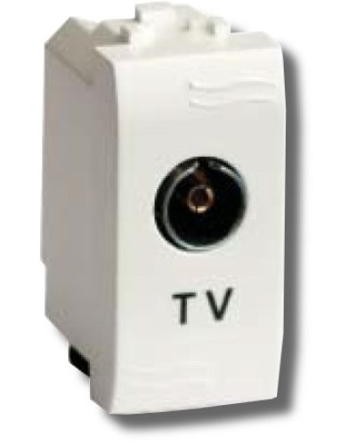 Розетка TV универсальная Brava 1 модуль белая (76721B): Розетка TV в Королеве