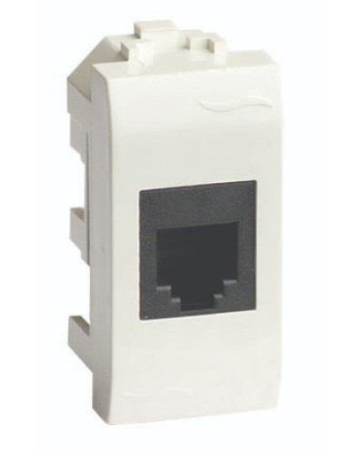 Розетка RJ-45 Brava 1 модуль слоновая кость (75654S): Розетка компьютерная с одним разъёмом в Королеве