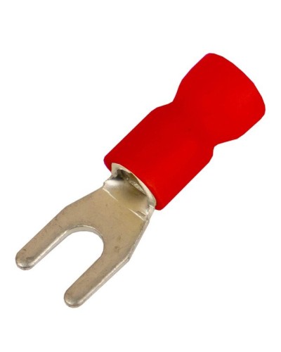 Наконечник вилочный НВИ 0,25-1,5 М4 (D4,3мм) (100 шт) (2A14P-EE-PVC). Наконечник вилочный с изолированным фланцем ПВХ. ДКС в Королеве