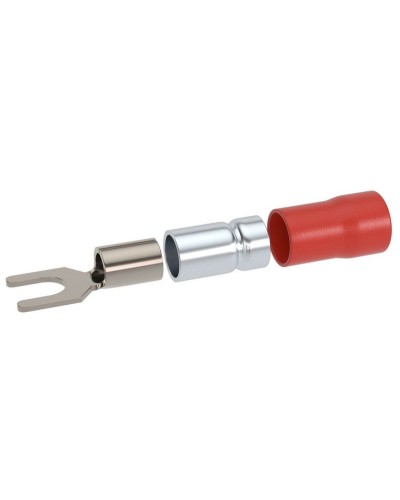 Наконечник вилочный НВИ 0,25-1,5 М3 (D3,2мм) (100 шт) (2A13P-DS-PVC). Наконечник вилочный с изолированным фланцем ПВХ, двойная гильза. ДКС в Королеве