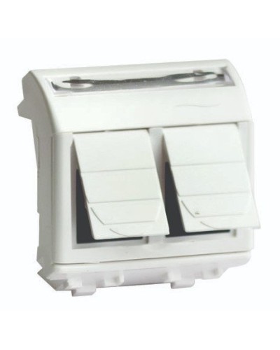 Розетка RJ-45 Brava 2 модуля слоновая кость (75656S): Розетка компьютерная с двумя разъёмами в Королеве