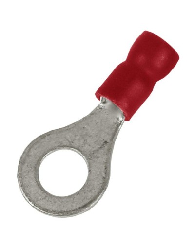 Наконечник НКИ 0,25-1,5 М4 (D4,3мм) с отверстием под винт (100 шт) (2A4P-EE-PVC). Наконечник с отверстием под винт и изолированным фланцем ПВХ. ДКС в Королеве