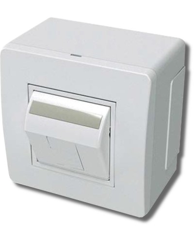 Коробка в сборе с 1 розеткой RJ45, кат.5е, белая (10665): Коробка в сборе в Королеве