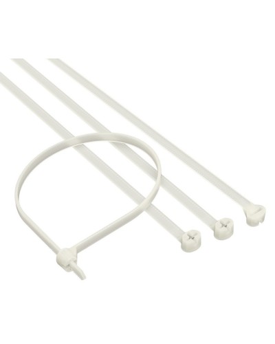 Хомут 2,5x100 P6.6, белый (100шт) (21203SR): Хомут с двойным замком в Королеве