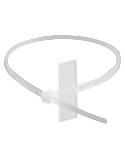 Хомут 2,5x110 белый (100шт) (252110SR-M): Хомут маркировочный, горизонтальная табличка под замком 20x9 в Королеве