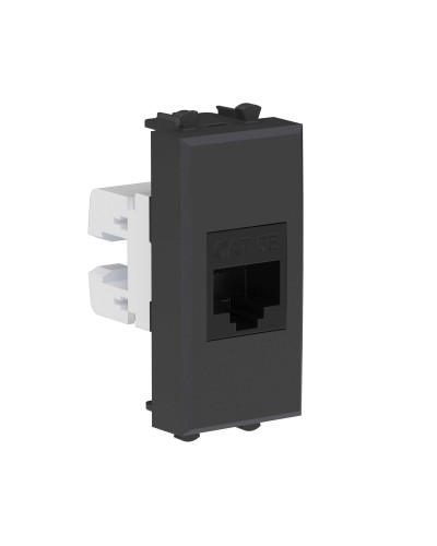 Розетка RJ-45, кат.5E, Avanti, 1 модуль, черный матовый (4412661): Розетка компьютерная модульная в Королеве