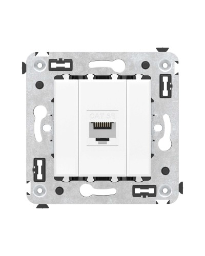 Розетка RJ-45 в стену, кат.5E, Avanti, одинарная, белое облако (4400663). Розетка компьютерная. ДКС в Королеве