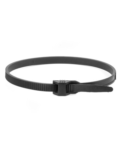 Хомут 9х300 P6.6 черный (100шт) (26502SR). Хомут с плоским замком. ДКС в Королеве